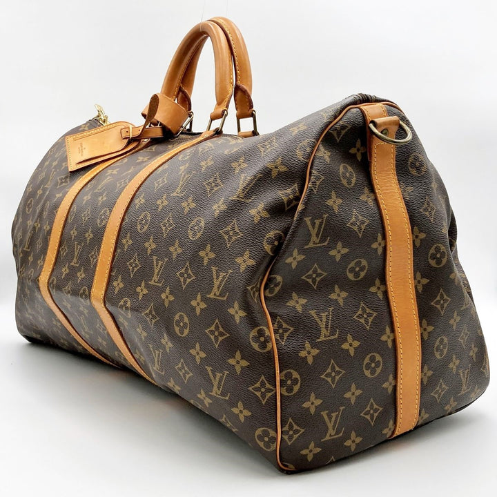 LOUIS VUITTON ルイ・ヴィトン 
 キーポル・バンドリエール55 M41414 ボストンバッグ 
PVC ブラウン