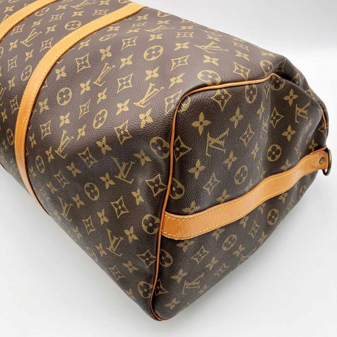 LOUIS VUITTON ルイ・ヴィトン 
 キーポル・バンドリエール55 M41414 ボストンバッグ 
PVC ブラウン