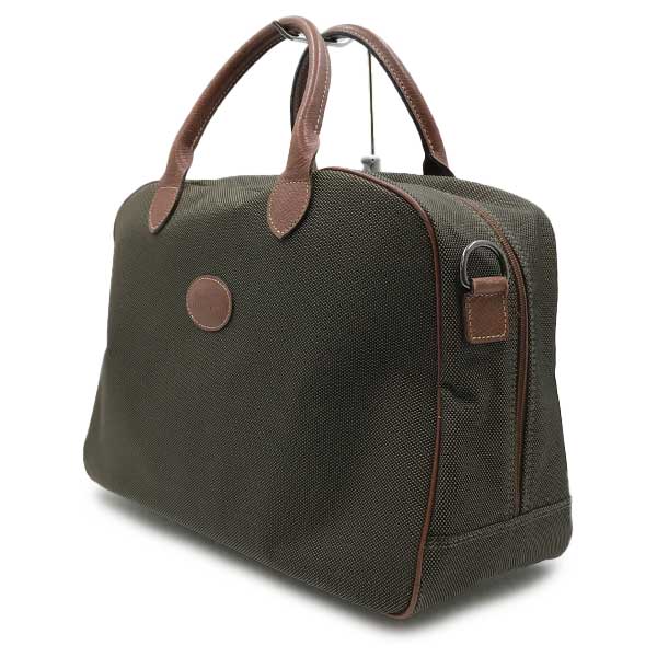 Longchamp ロンシャン 
 ボストンバッグ 
キャンバス ブラウン