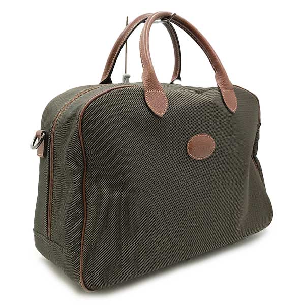 Longchamp ロンシャン 
 ボストンバッグ 
キャンバス ブラウン