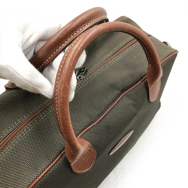 Longchamp ロンシャン 
 ボストンバッグ 
キャンバス ブラウン
