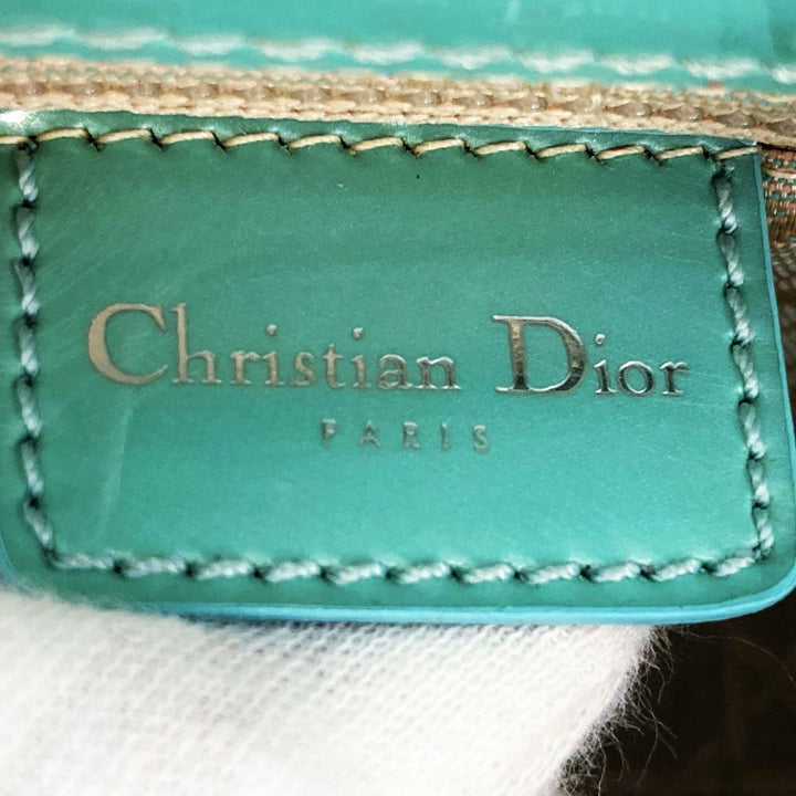 Christian Dior クリスチャンディオール 
 ハンドバッグ 
レザー グリーン