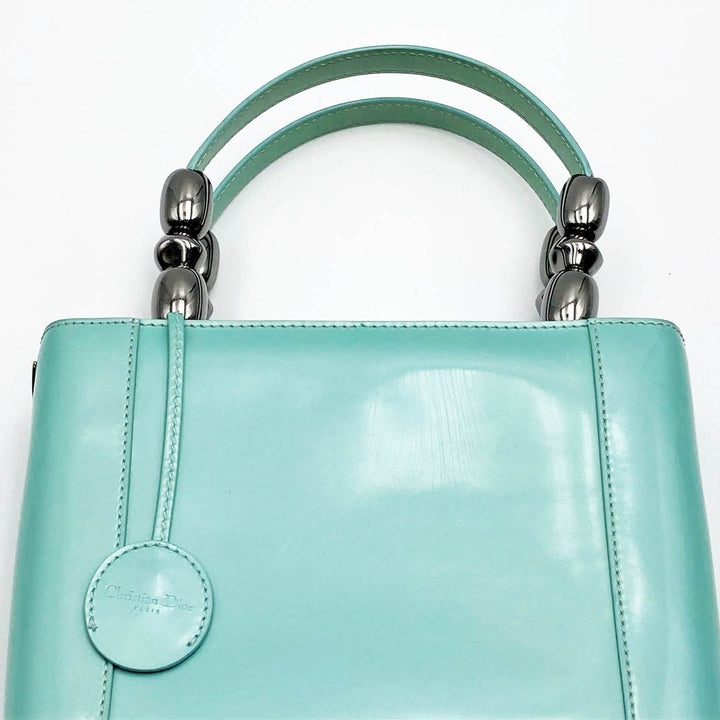 Christian Dior クリスチャンディオール 
 ハンドバッグ 
レザー グリーン