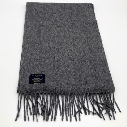 LOUIS VUITTON ルイ・ヴィトン 
 M75364 マフラー 
カシミヤ グレー