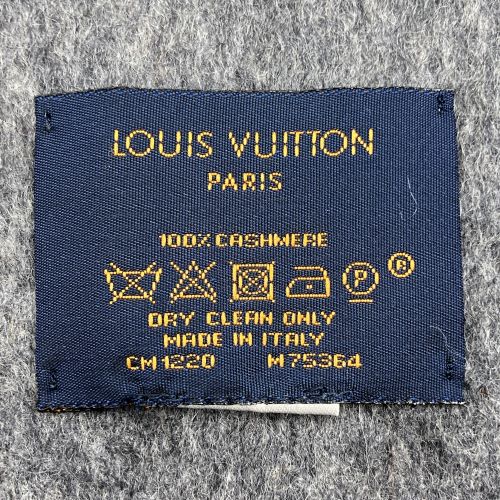 LOUIS VUITTON ルイ・ヴィトン 
 M75364 マフラー 
カシミヤ グレー