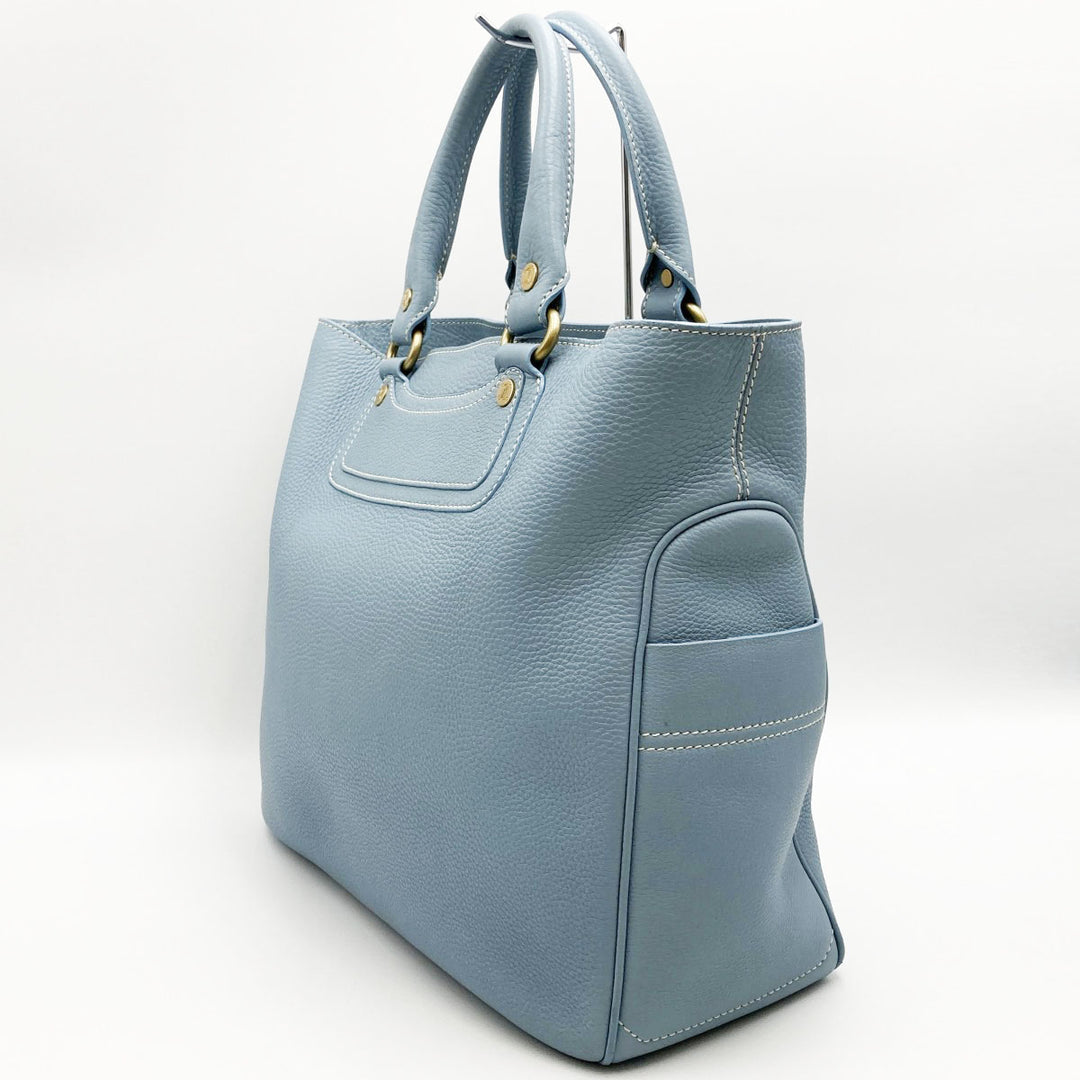 CELINE セリーヌ 
 CE00/25 トートバッグ 
レザー ブルー
