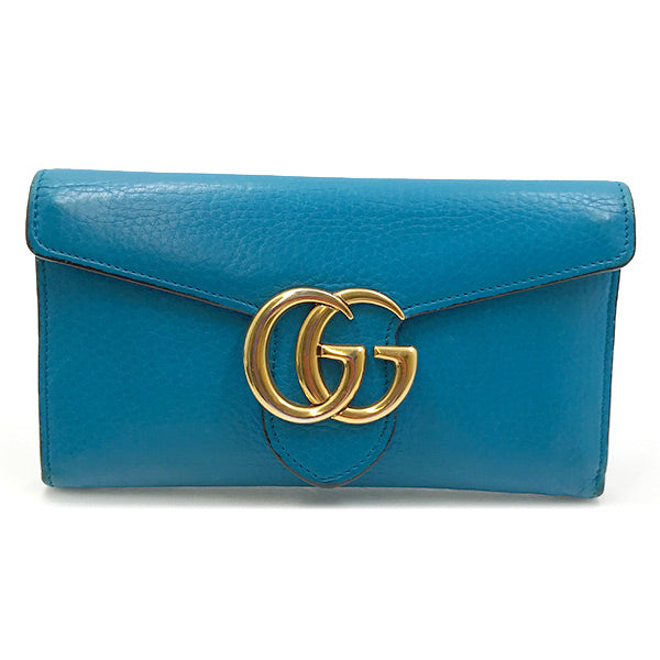 GUCCI グッチ 
 400586 長財布 
レザー ブルー