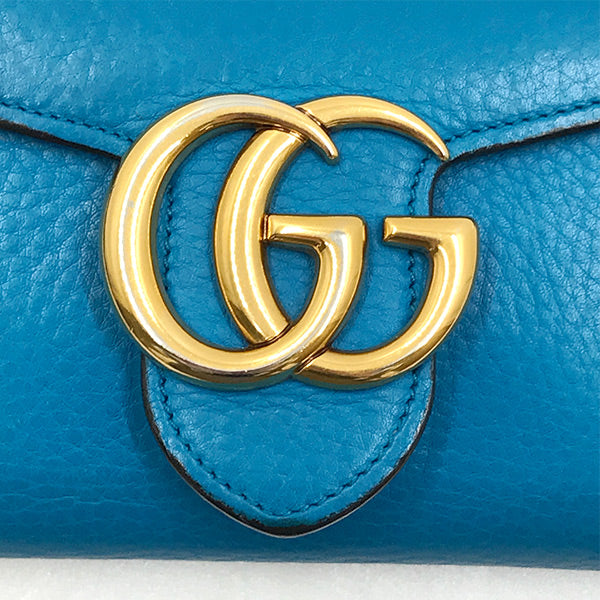 GUCCI グッチ 
 400586 長財布 
レザー ブルー