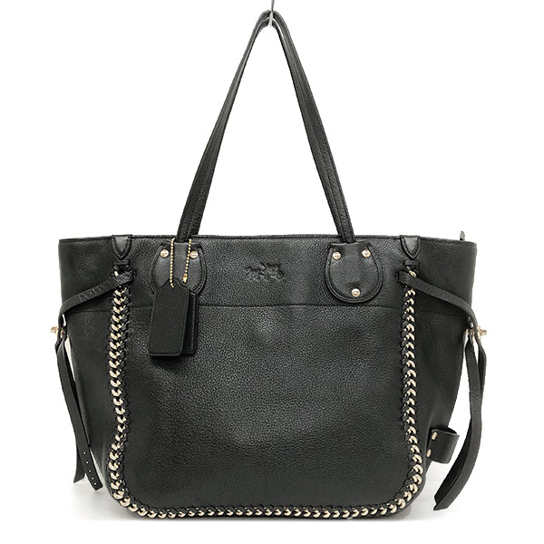 COACH コーチ 
 34398 ショルダーバッグ 
レザー ブラック/黒 中古