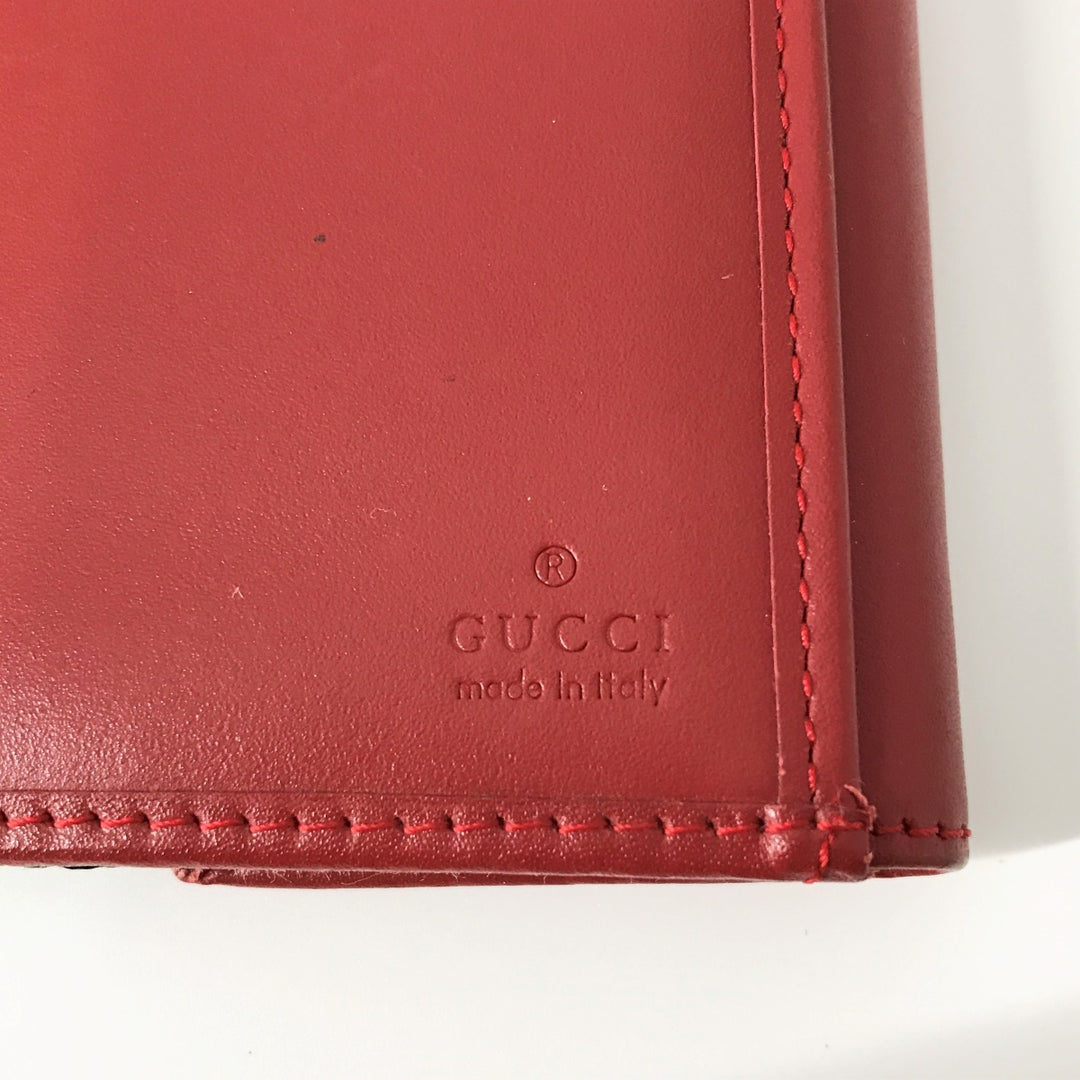 GUCCI グッチ 
 035・2828・2134 長財布 
GGキャンバス/レザー  レッド