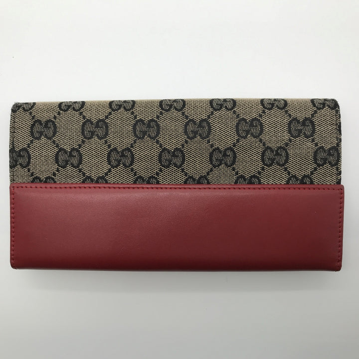 GUCCI グッチ 
 035・2828・2134 長財布 
GGキャンバス/レザー  レッド