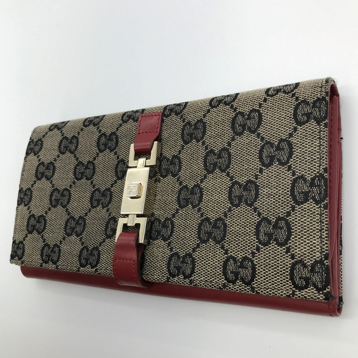 GUCCI グッチ 
 035・2828・2134 長財布 
GGキャンバス/レザー  レッド