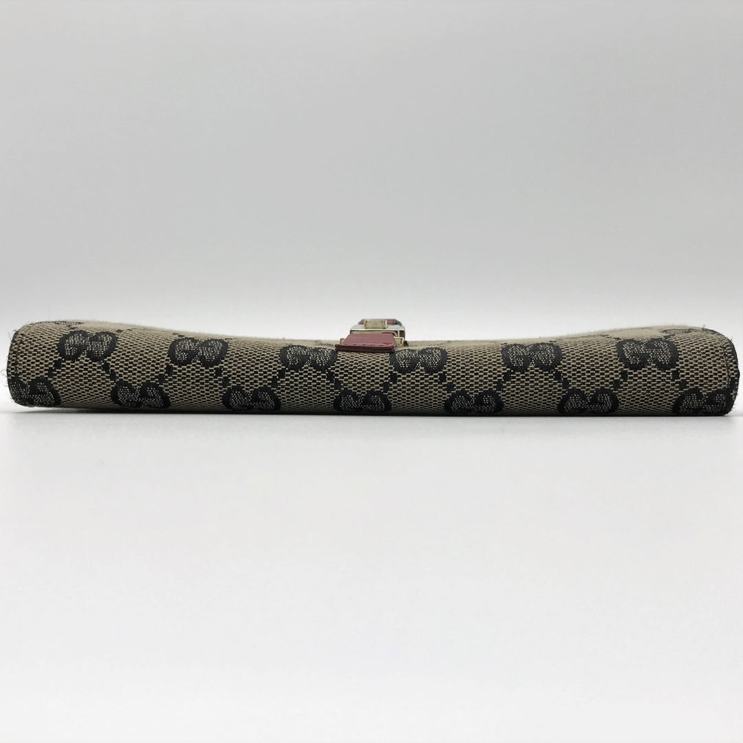 GUCCI グッチ 
 035・2828・2134 長財布 
GGキャンバス/レザー  レッド