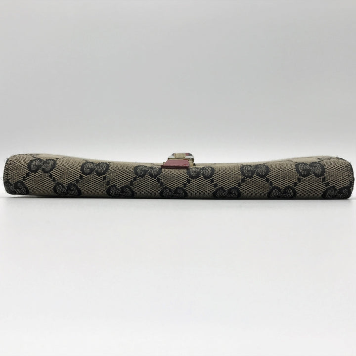 GUCCI グッチ 
 035・2828・2134 長財布 
GGキャンバス/レザー  レッド