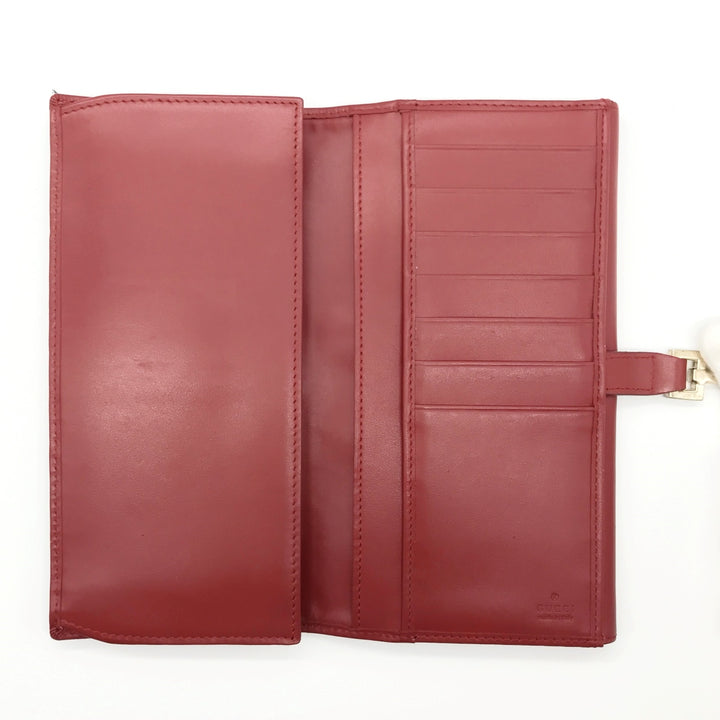 GUCCI グッチ 
 035・2828・2134 長財布 
GGキャンバス/レザー  レッド
