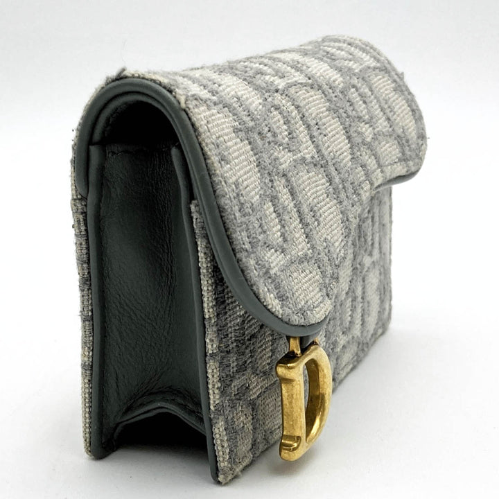 Christian Dior クリスチャンディオール 
 トロッター 45-MA-0251 カードケース 
キャンバス グレー