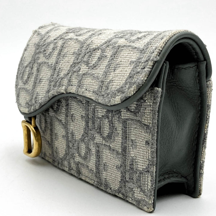 Christian Dior クリスチャンディオール 
 トロッター 45-MA-0251 カードケース 
キャンバス グレー