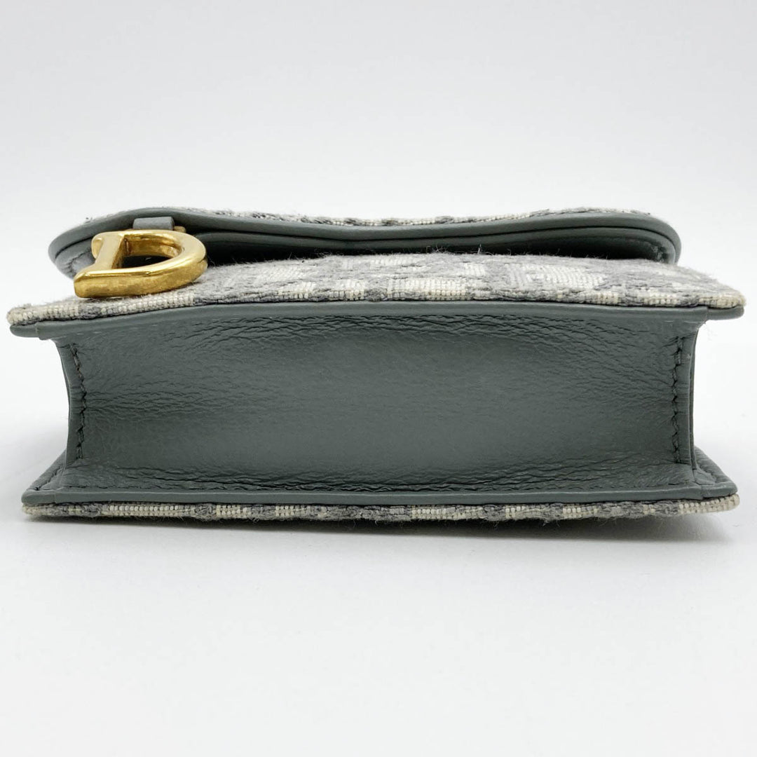 Christian Dior クリスチャンディオール 
 トロッター 45-MA-0251 カードケース 
キャンバス グレー