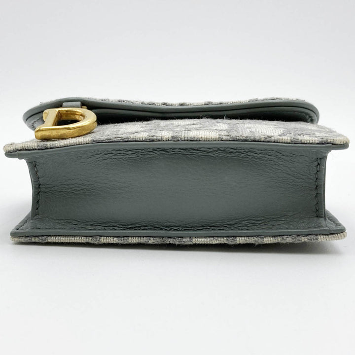 Christian Dior クリスチャンディオール 
 トロッター 45-MA-0251 カードケース 
キャンバス グレー