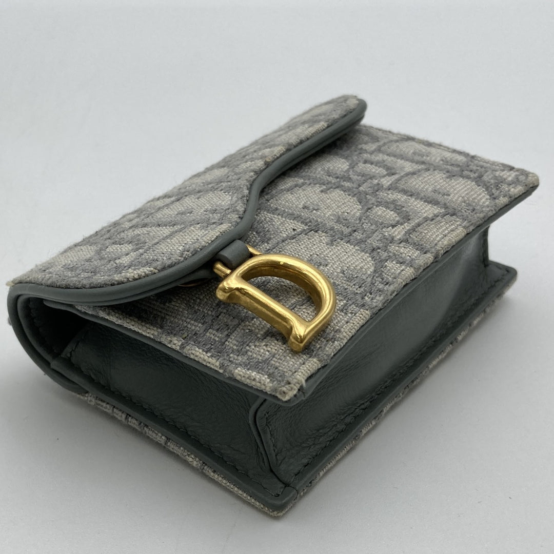 Christian Dior クリスチャンディオール 
 トロッター 45-MA-0251 カードケース 
キャンバス グレー