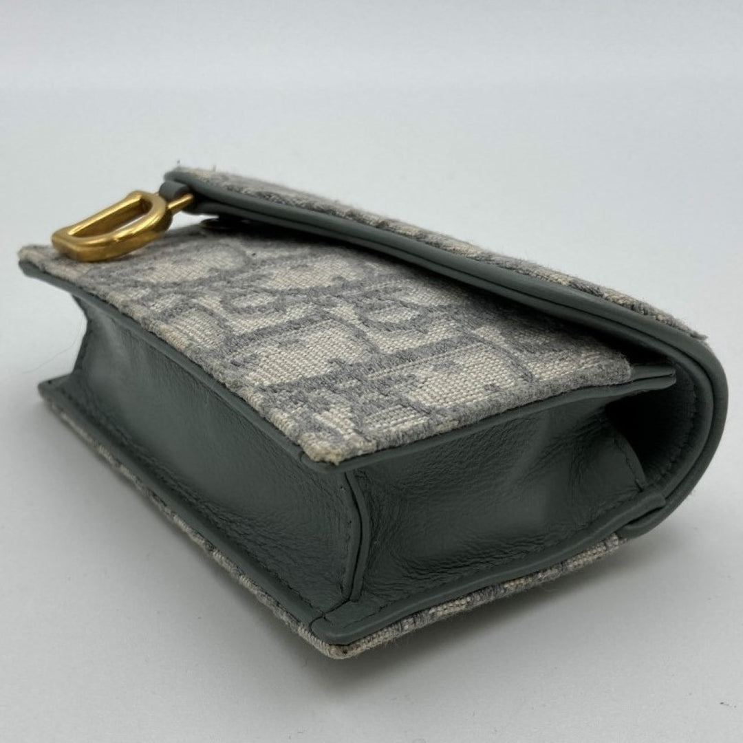 Christian Dior クリスチャンディオール 
 トロッター 45-MA-0251 カードケース 
キャンバス グレー