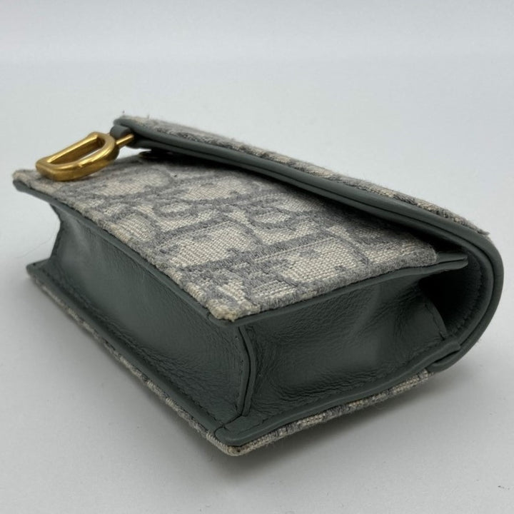 Christian Dior クリスチャンディオール 
 トロッター 45-MA-0251 カードケース 
キャンバス グレー