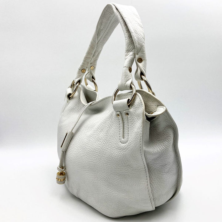 CELINE セリーヌ 
 ビタースウィート ハンドバッグ 
レザー ホワイト