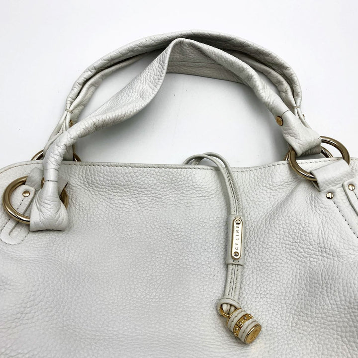 CELINE セリーヌ 
 ビタースウィート ハンドバッグ 
レザー ホワイト