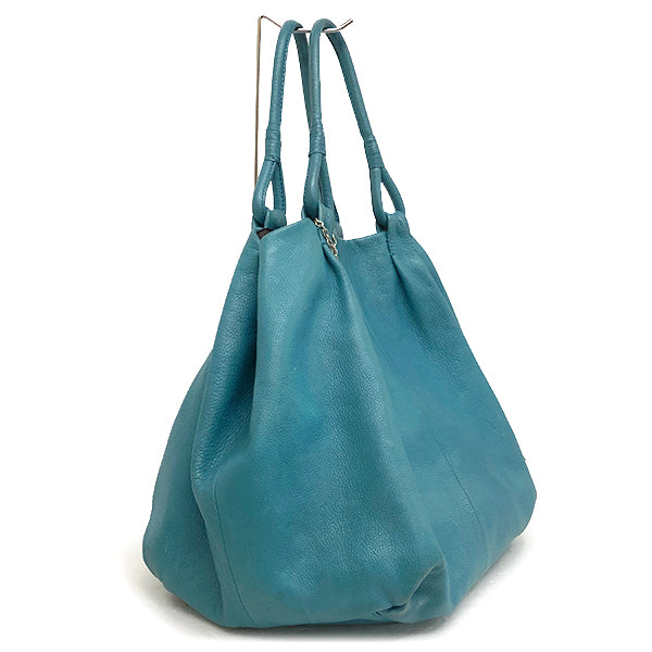 HAMANO ハマノ 
 ショルダーバッグ 
レザー ターコイズ/ブルー系 中古