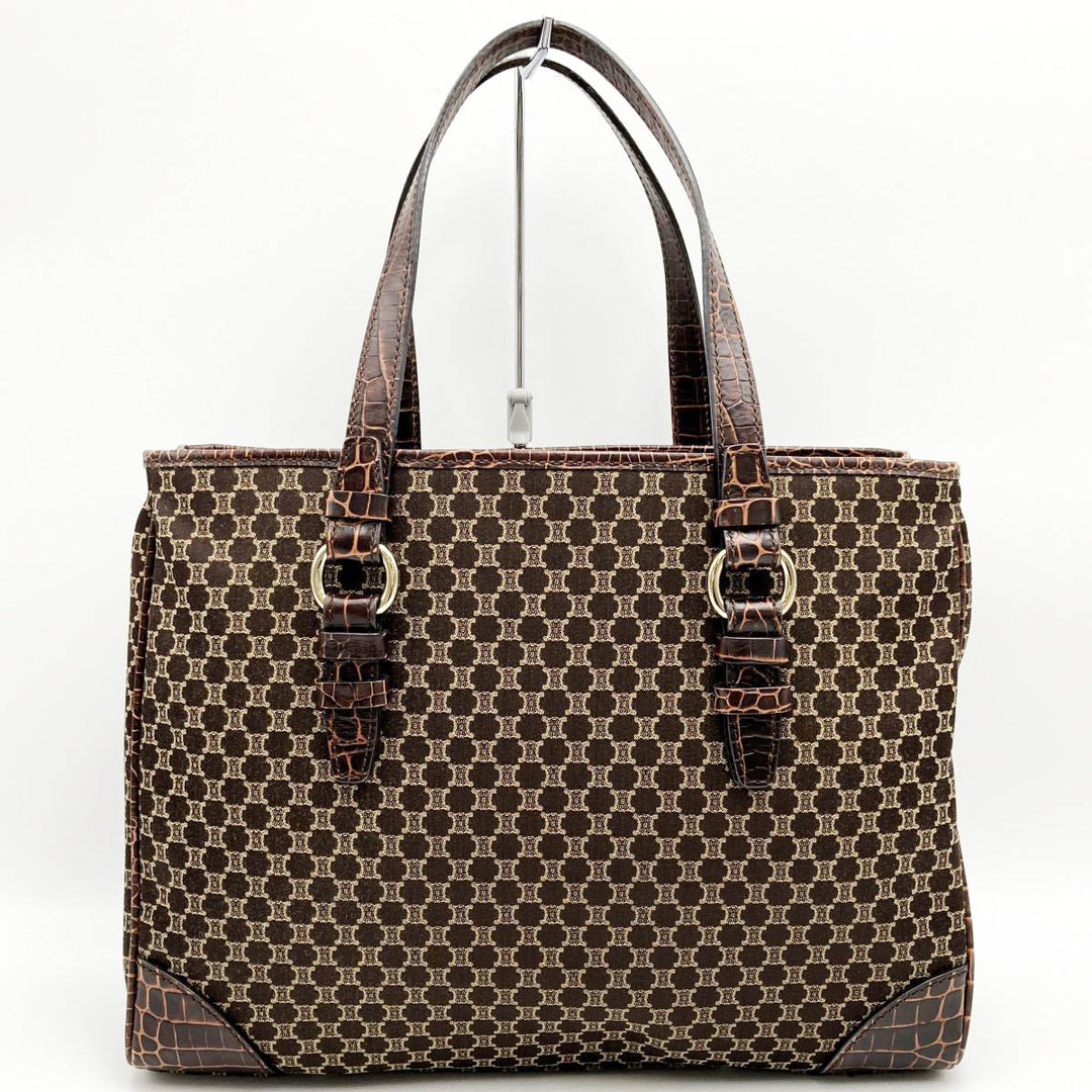 CELINE セリーヌ 
 PP-ST-1017 トートバッグ 
キャンバス ブラウン