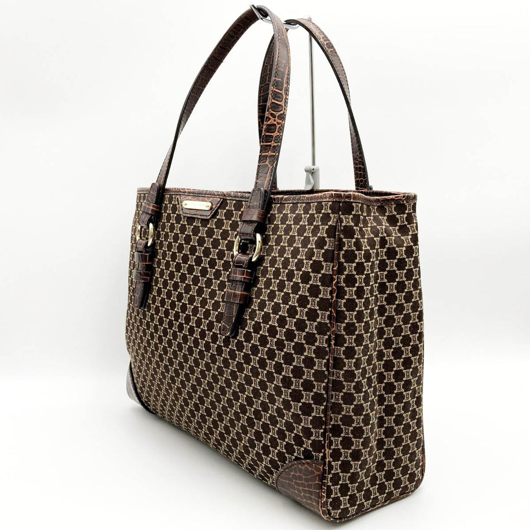 CELINE セリーヌ 
 PP-ST-1017 トートバッグ 
キャンバス ブラウン