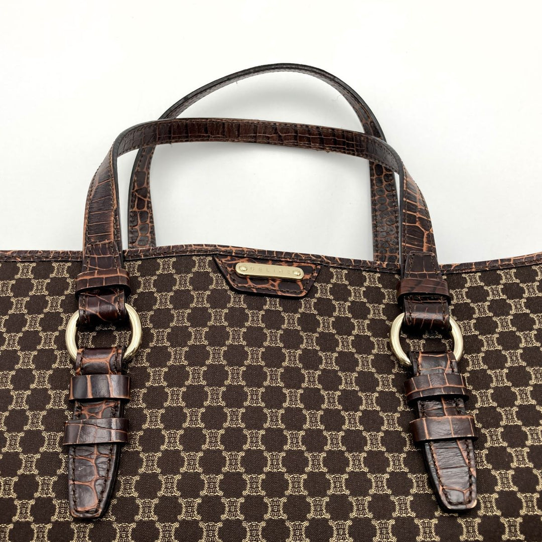 CELINE セリーヌ 
 PP-ST-1017 トートバッグ 
キャンバス ブラウン