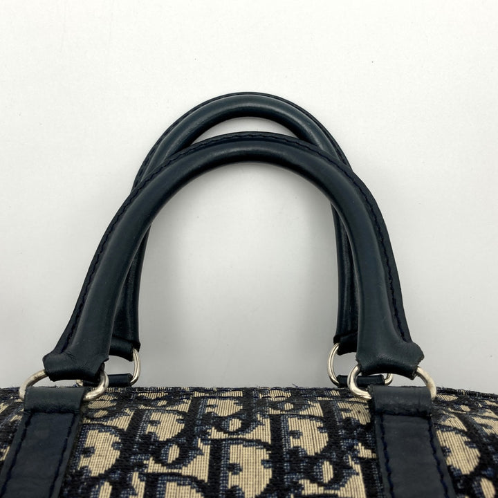 Christian Dior クリスチャンディオール 
 ボストンバッグ 
キャンバス ネイビー