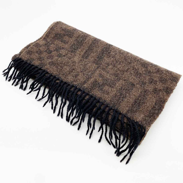 FENDI フェンディ 
 マフラー 
ウール ブラウン