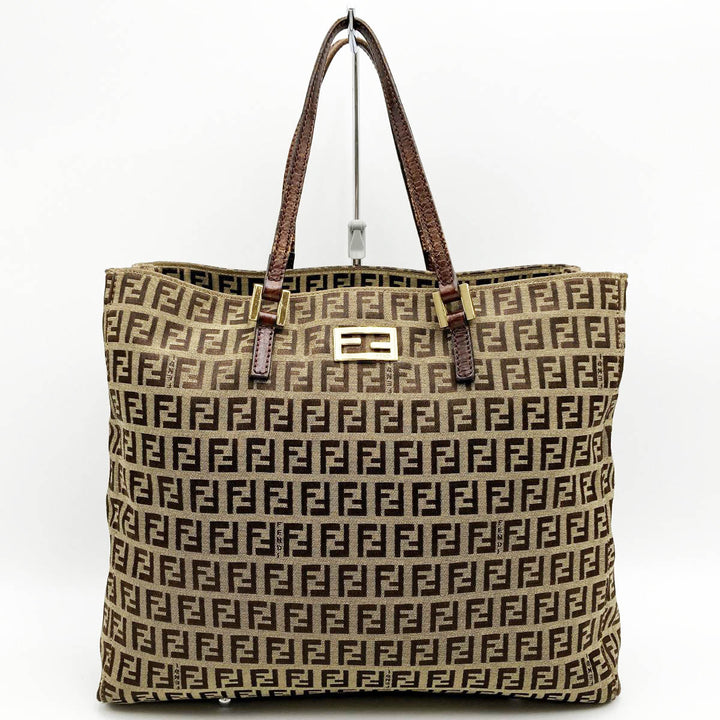 FENDI フェンディ 
 ズッキーノ トートバッグ 
 ブラウン