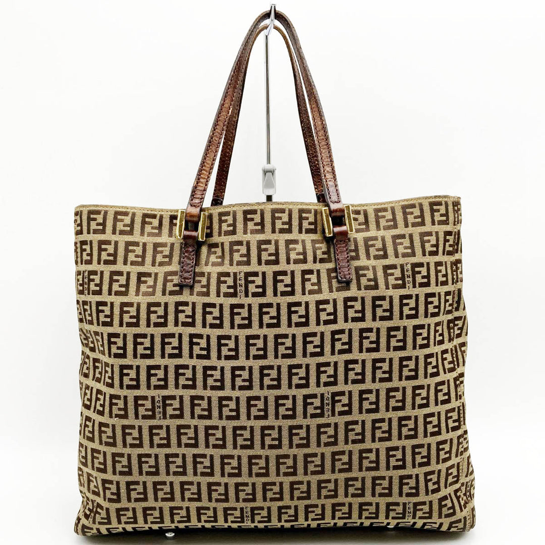 FENDI フェンディ 
 ズッキーノ トートバッグ 
 ブラウン