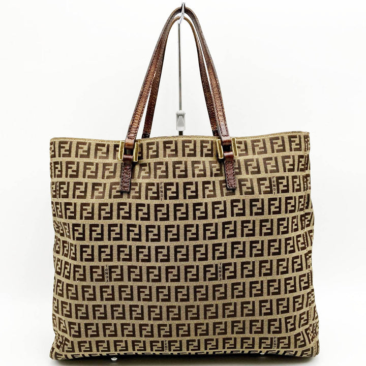 FENDI フェンディ 
 ズッキーノ トートバッグ 
 ブラウン