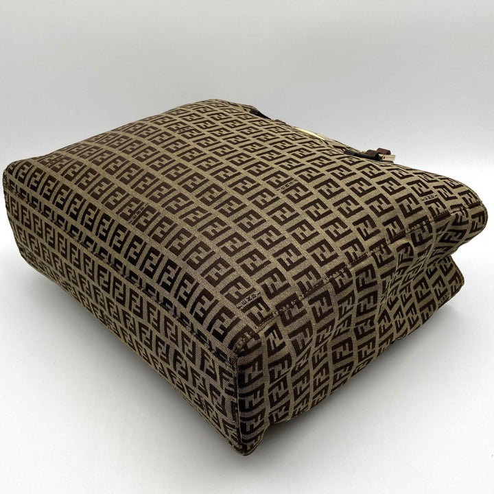 FENDI フェンディ 
 ズッキーノ トートバッグ 
 ブラウン