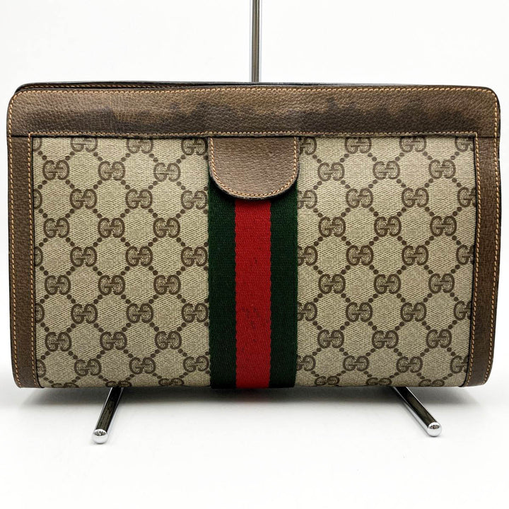 GUCCI グッチ 
 89 01 002 クラッチバッグ 
GGスプリームキャンバス ベージュ