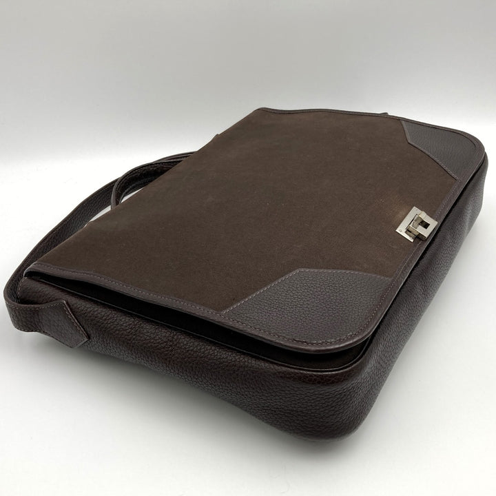 HERMES エルメス 
 ヴィクトリア ショルダーバッグ 
キャンバス/レザー  ブラウン