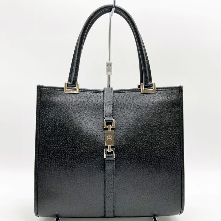 GUCCI グッチ 
 ジャッキー 002・1065 ハンドバッグ 
レザー ブラック