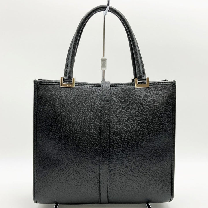 GUCCI グッチ 
 ジャッキー 002・1065 ハンドバッグ 
レザー ブラック