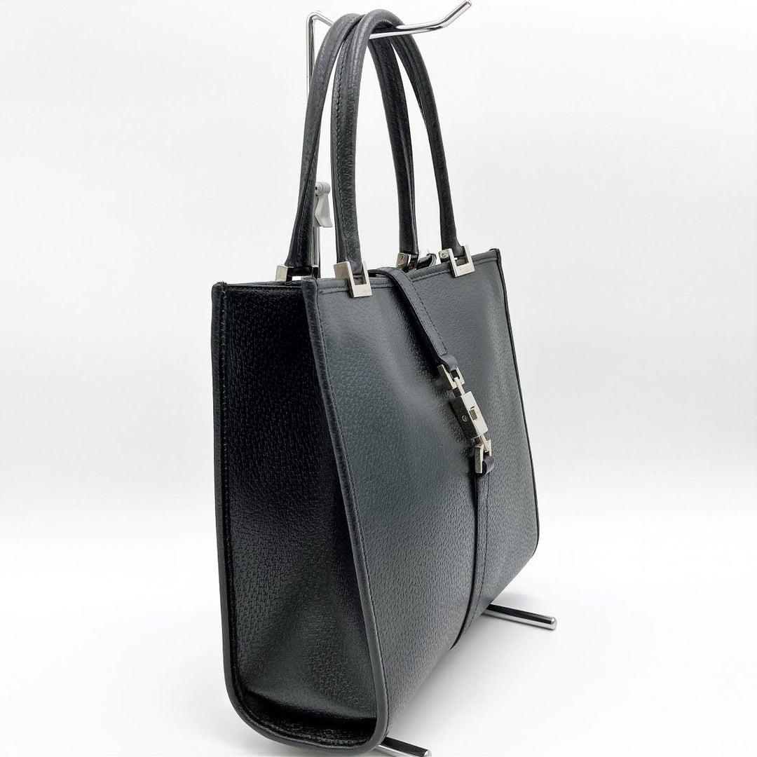GUCCI グッチ 
 ジャッキー 002・1065 ハンドバッグ 
レザー ブラック