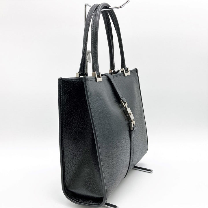 GUCCI グッチ 
 ジャッキー 002・1065 ハンドバッグ 
レザー ブラック
