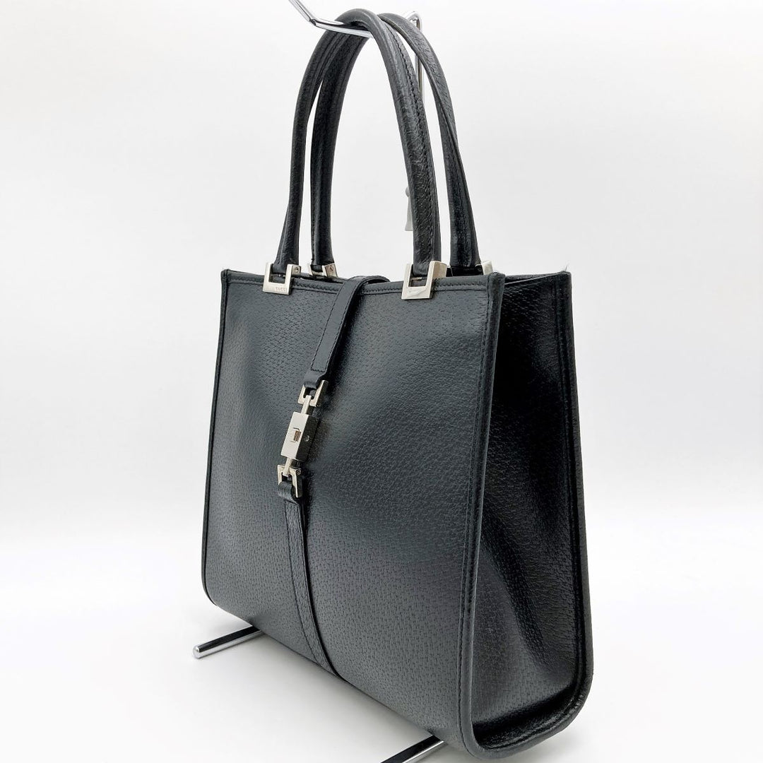 GUCCI グッチ 
 ジャッキー 002・1065 ハンドバッグ 
レザー ブラック