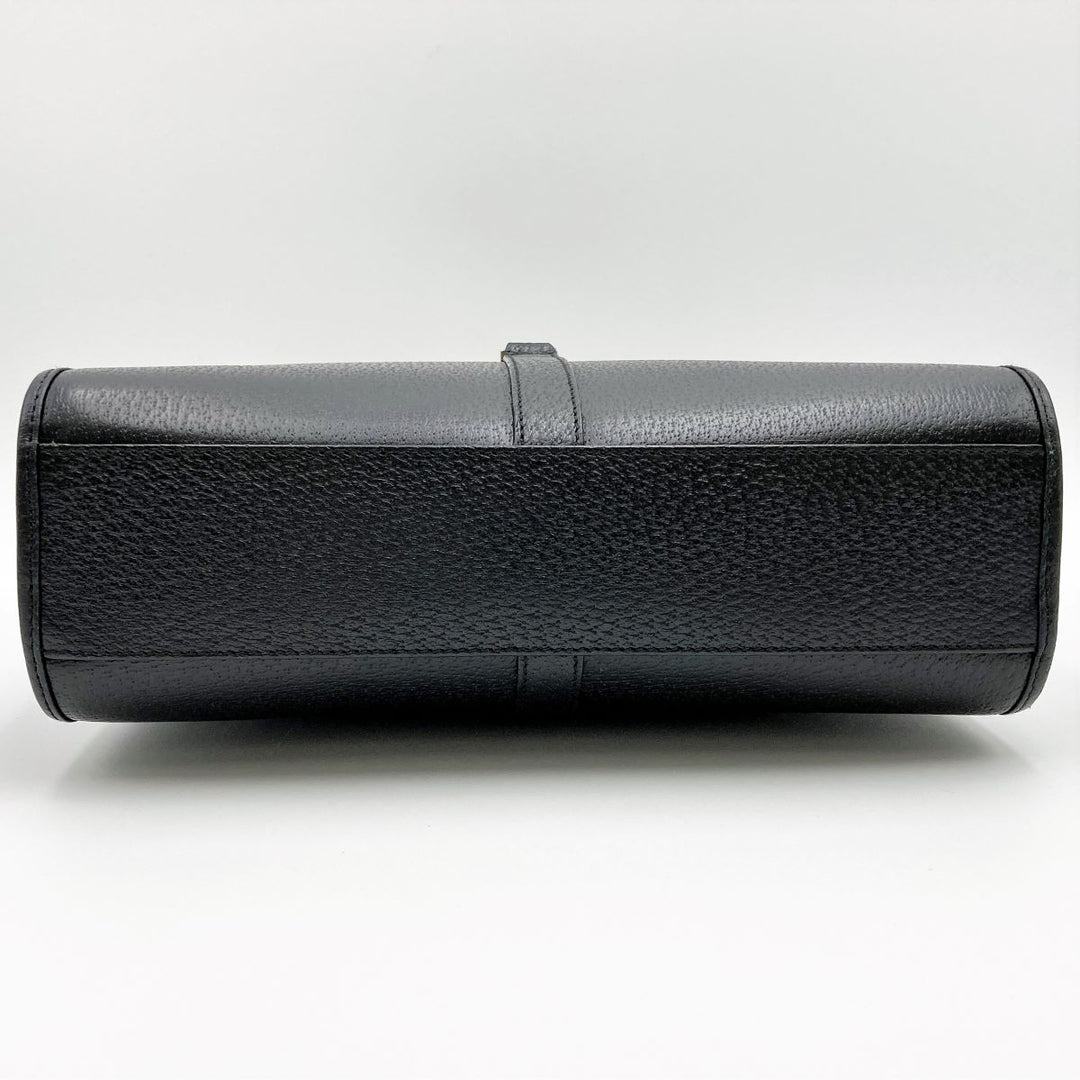 GUCCI グッチ 
 ジャッキー 002・1065 ハンドバッグ 
レザー ブラック