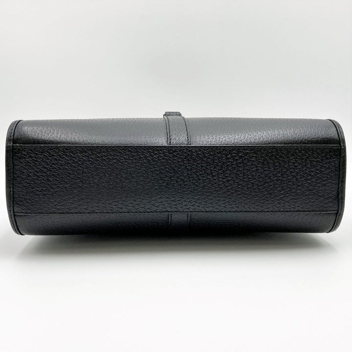 GUCCI グッチ 
 ジャッキー 002・1065 ハンドバッグ 
レザー ブラック