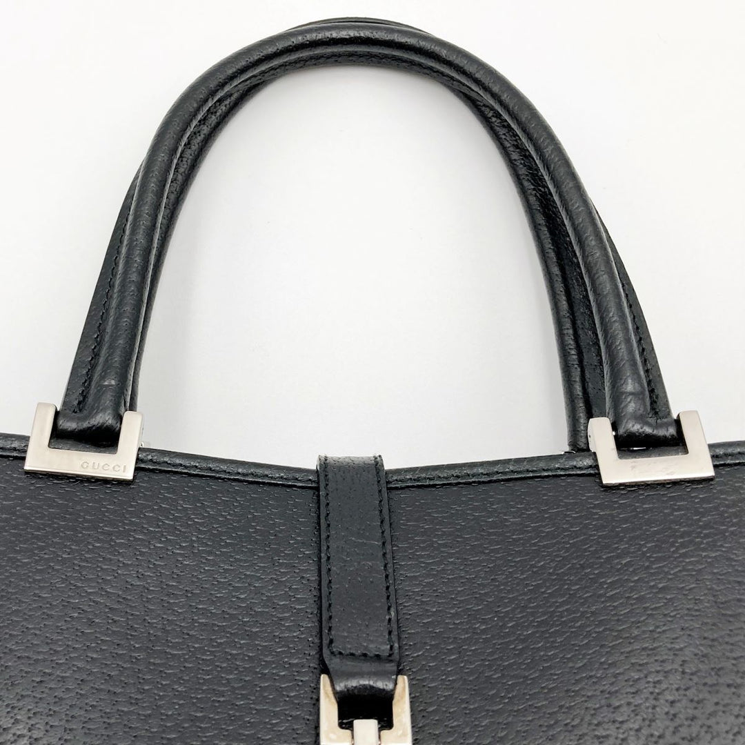 GUCCI グッチ 
 ジャッキー 002・1065 ハンドバッグ 
レザー ブラック