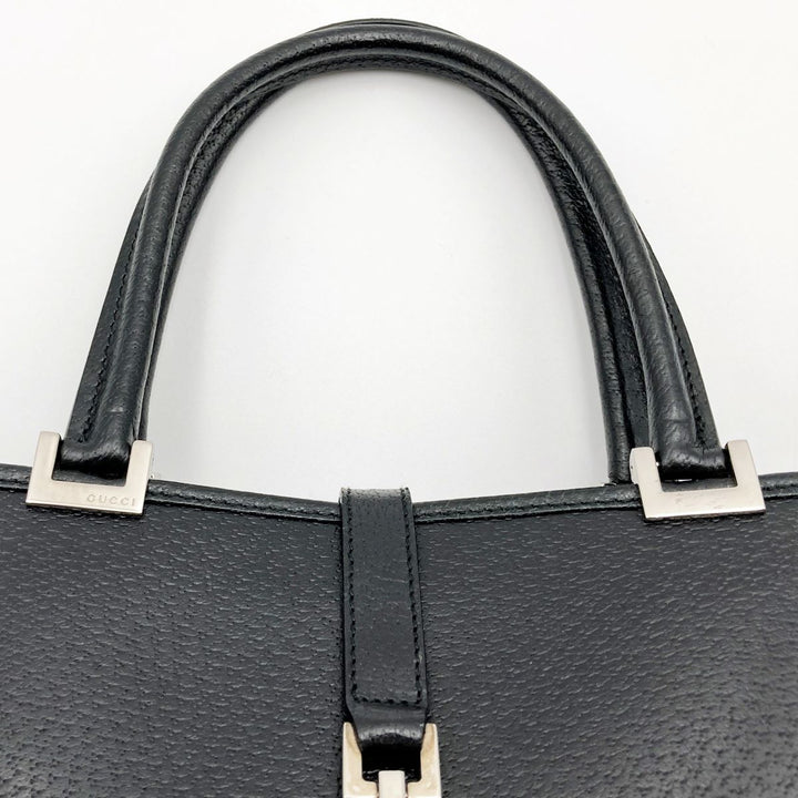 GUCCI グッチ 
 ジャッキー 002・1065 ハンドバッグ 
レザー ブラック