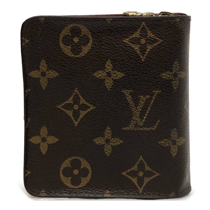 LOUIS VUITTON ルイ・ヴィトン 
 コンパクトジップ  M61667 二つ折り財布 
モノグラムキャンバス/レザー  ブラウン/茶 LV 中古